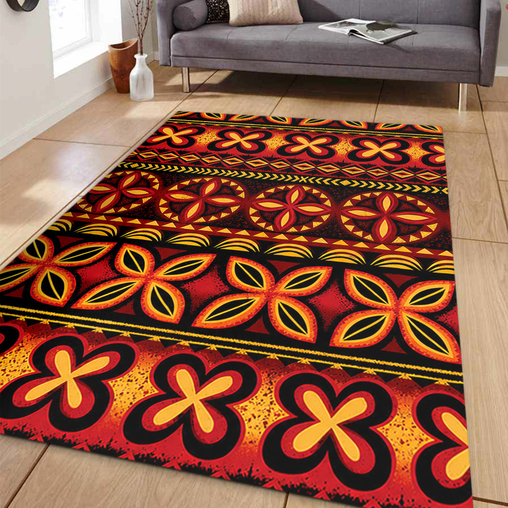 Tonga Area Rug Ngatu Tapa Tribal Pattern-Myprintsy