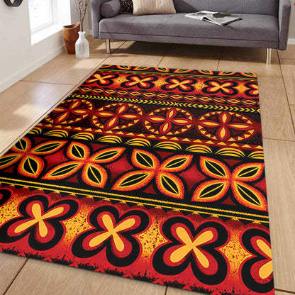 Tonga Area Rug Ngatu Tapa Tribal Pattern-Myprintsy