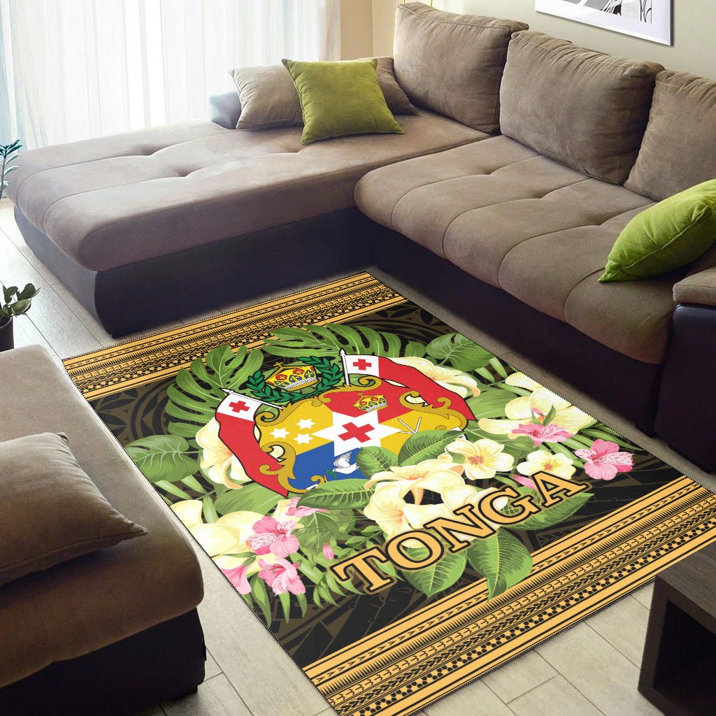 Tonga Area Rug - Polynesian Gold Patterns Collection-Myprintsy