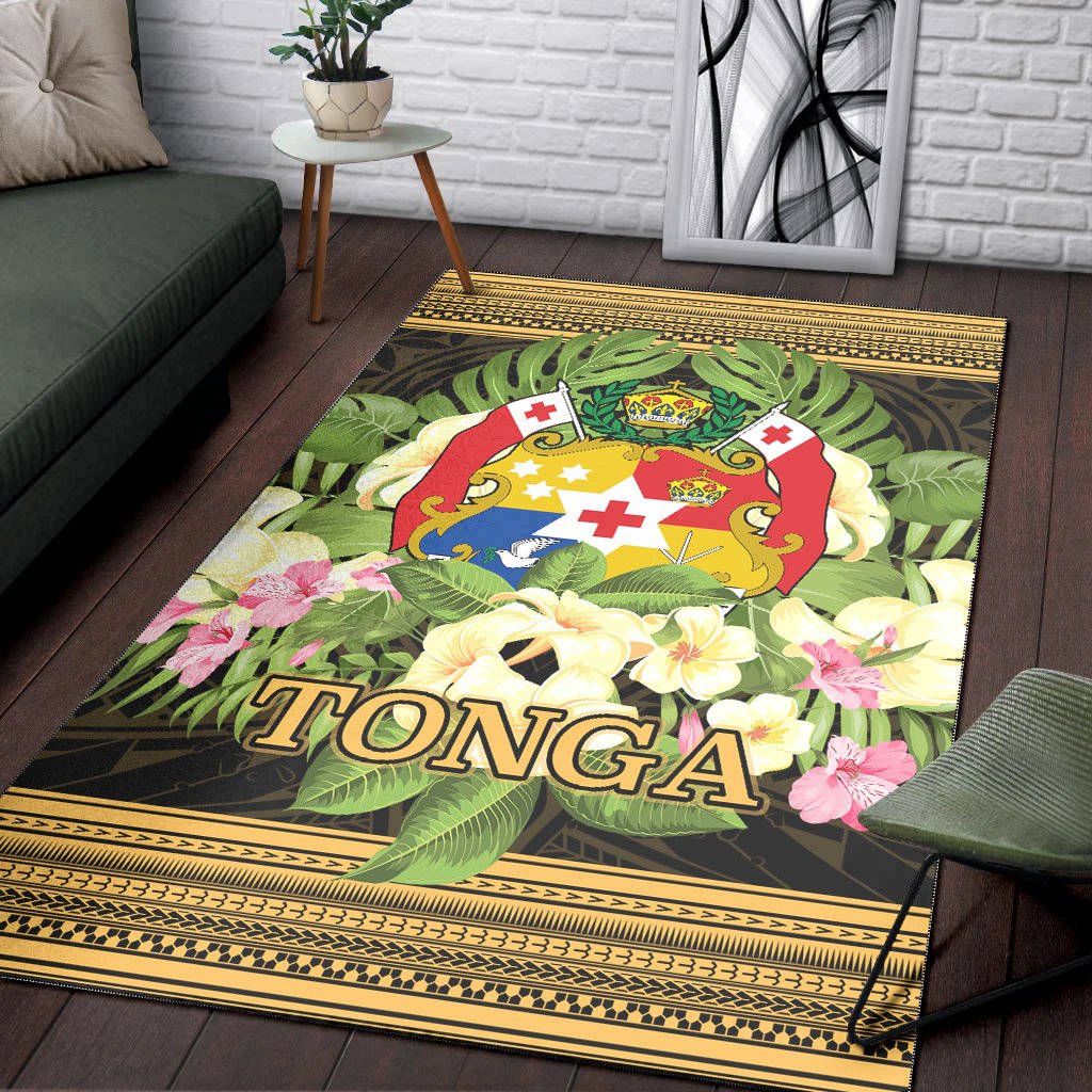 Tonga Area Rug - Polynesian Gold Patterns Collection-Myprintsy