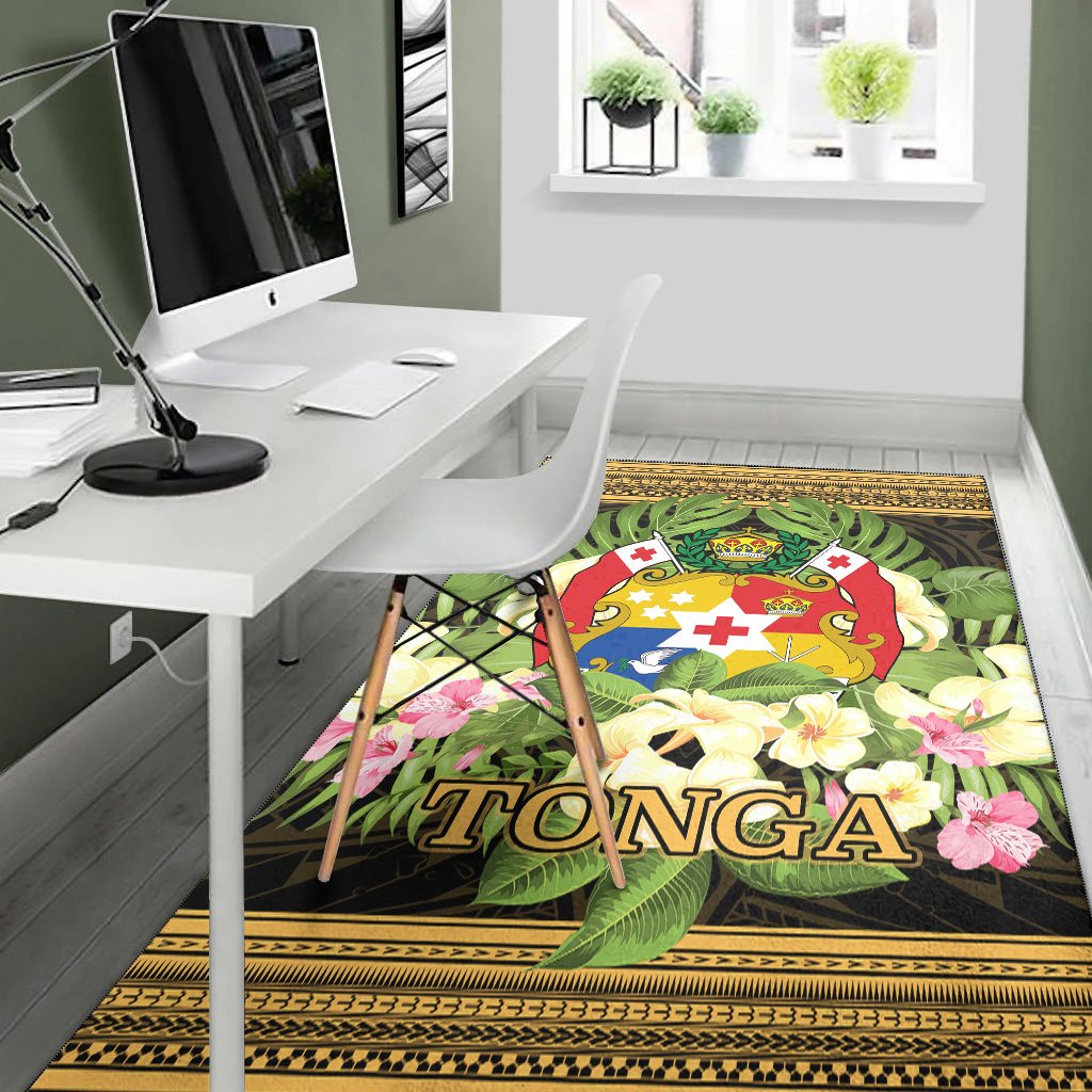 Tonga Area Rug - Polynesian Gold Patterns Collection-Myprintsy