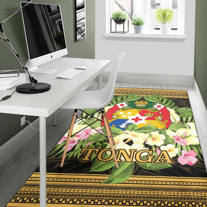 Tonga Area Rug - Polynesian Gold Patterns Collection-Myprintsy