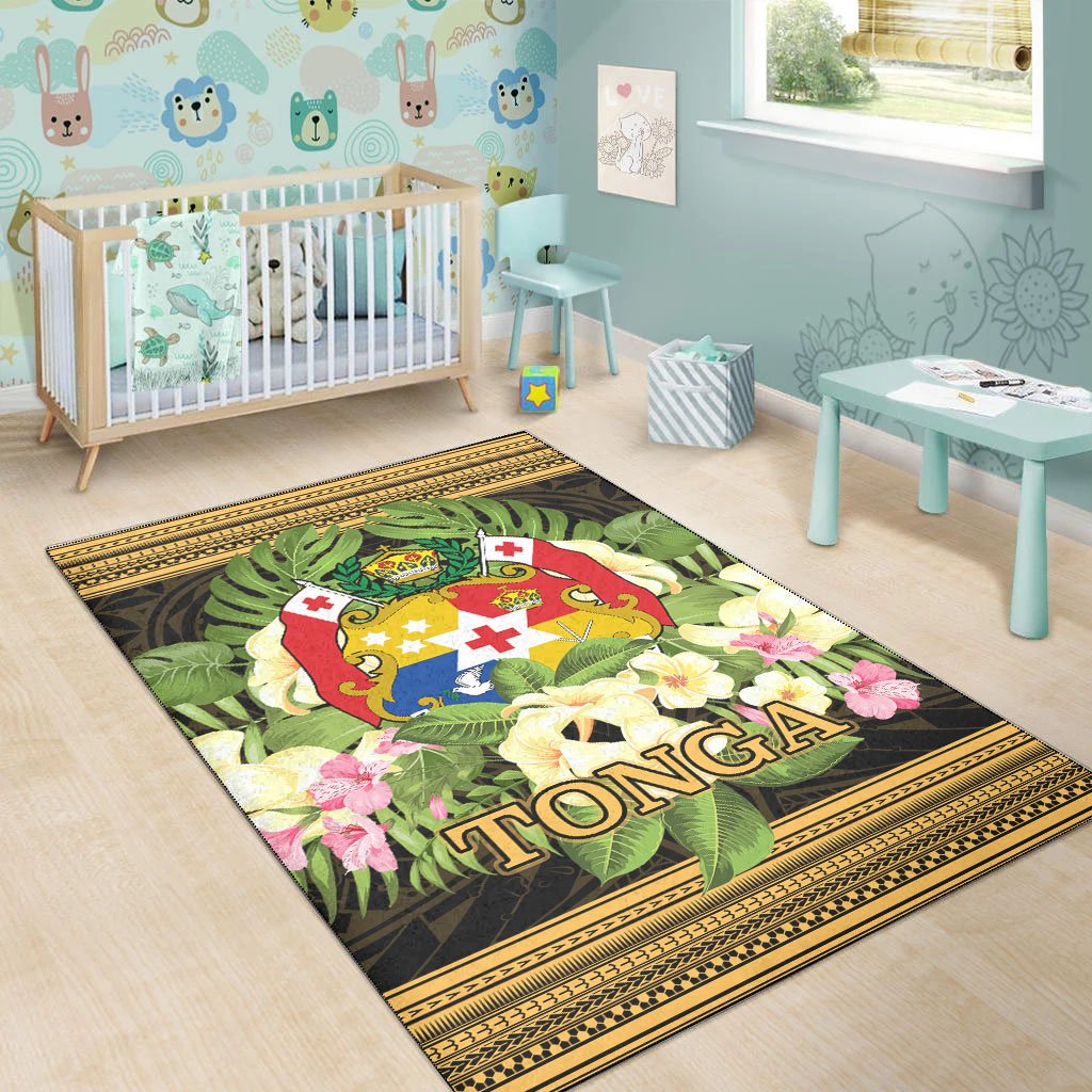 Tonga Area Rug - Polynesian Gold Patterns Collection-Myprintsy