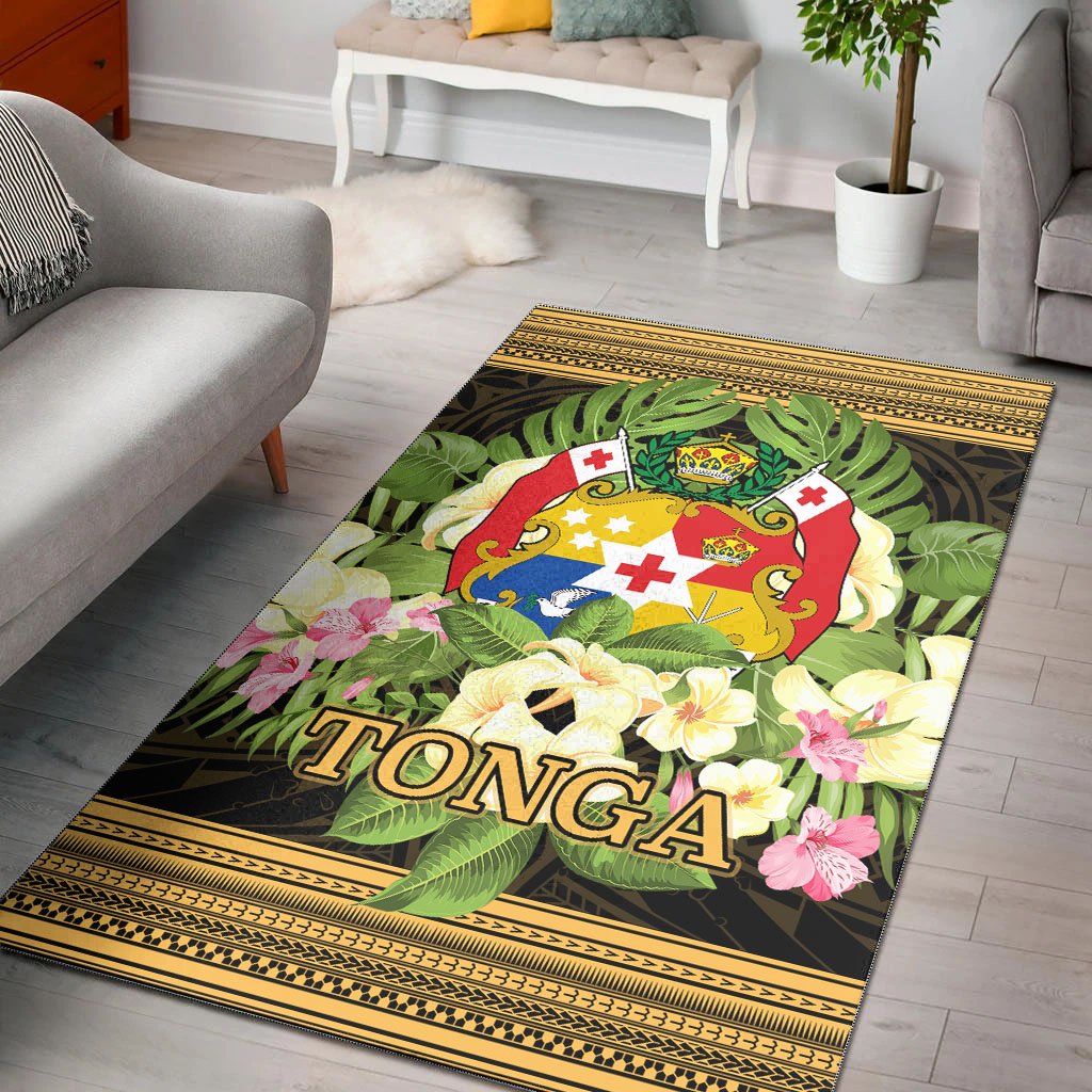 Tonga Area Rug - Polynesian Gold Patterns Collection-Myprintsy