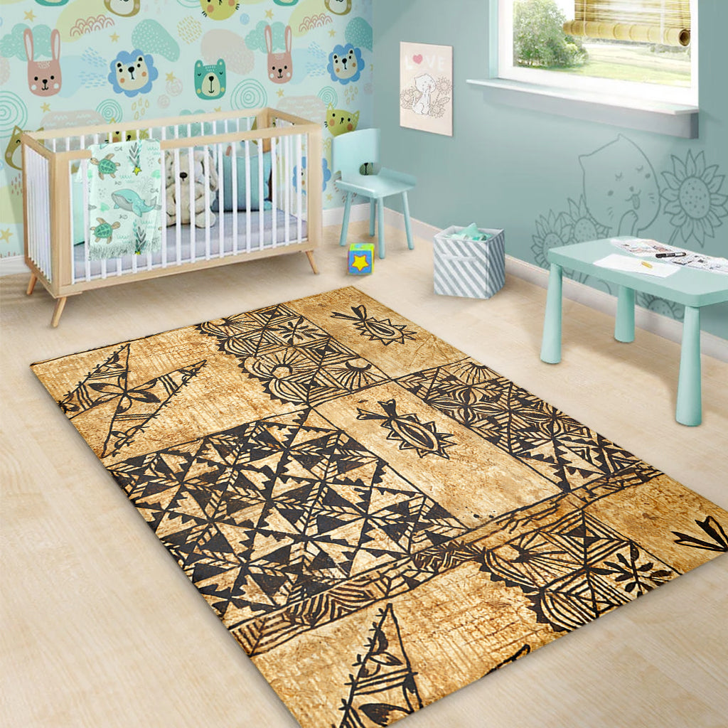 Tonga Area Rug Tapa Cloth Vintage-Myprintsy