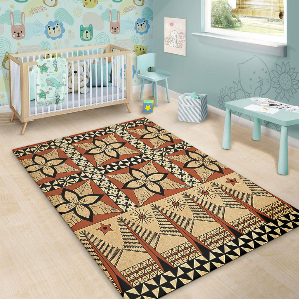 Tonga Area Rug Tapa Motif-Myprintsy