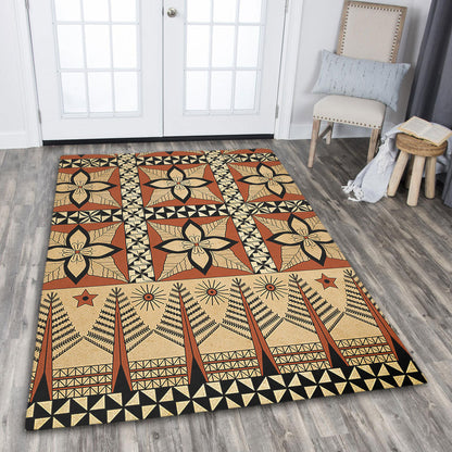 Tonga Area Rug Tapa Motif-Myprintsy