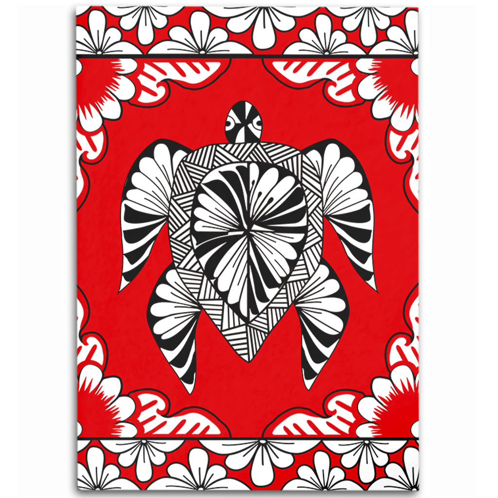 Tonga Area Rug Tapa Turtle Design-Myprintsy