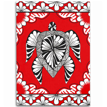 Tonga Area Rug Tapa Turtle Design-Myprintsy