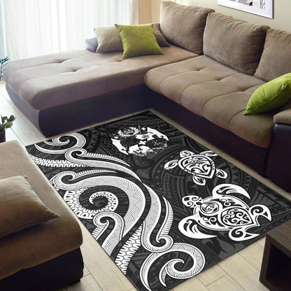Tonga Area Rug - White Tentacle Turtle-Myprintsy
