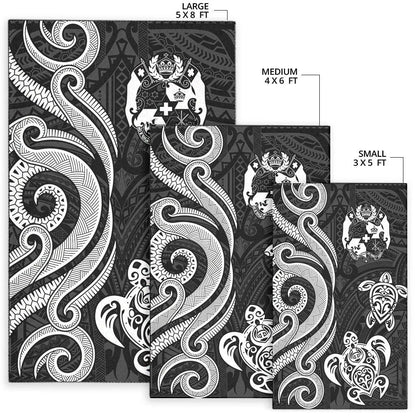 Tonga Area Rug - White Tentacle Turtle-Myprintsy
