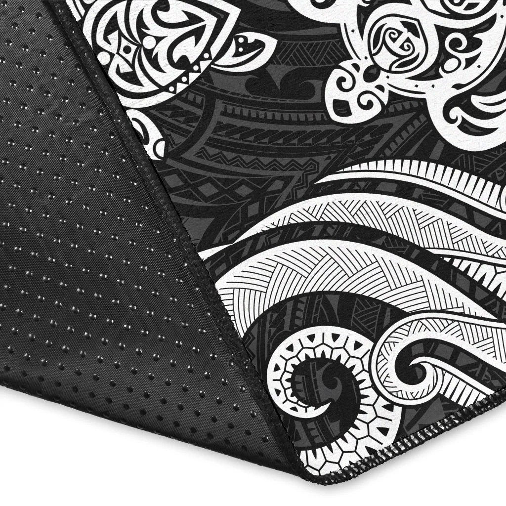 Tonga Area Rug - White Tentacle Turtle-Myprintsy