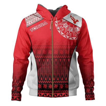 Tonga Custom Personalised Hoodie Map Tongan Ngatu Gradient Style-Myprintsy
