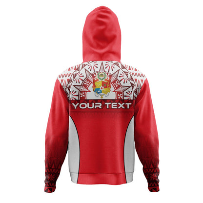 Tonga Custom Personalised Hoodie Map Tongan Ngatu Gradient Style-Myprintsy