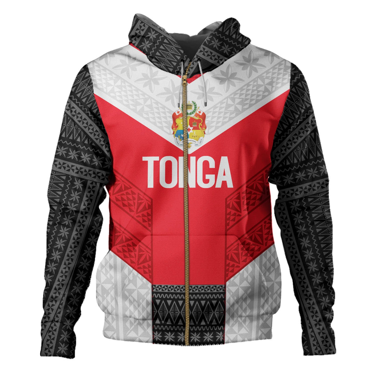 Tonga Custom Personalised Hoodie Mate Ma'a Tonga Ngatu Patterns-Myprintsy