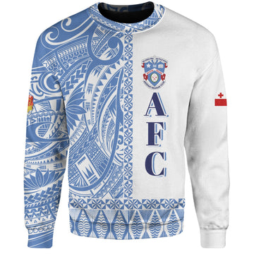 Tonga Custom Personalised Sweatshirt Apifo'ou College Simple Ngatu Patterns-Myprintsy