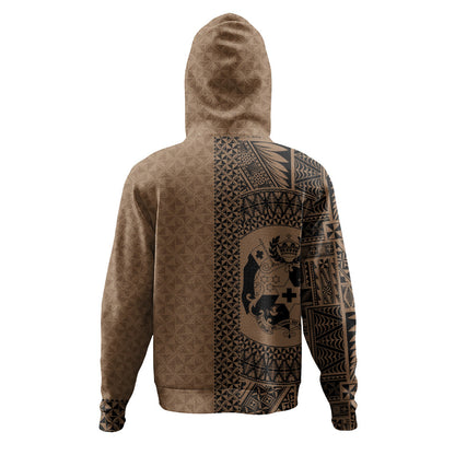 Tonga Hoodie Coat Of Arms Ngatu Tapa Heritage Style-Myprintsy