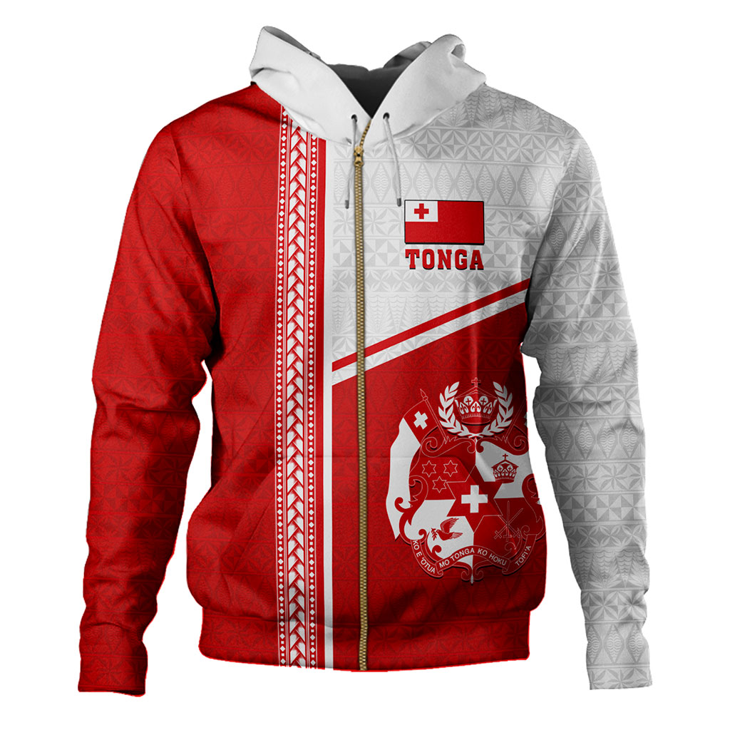Tonga Hoodie Custom Tribal Ngatu Design Flag-Myprintsy