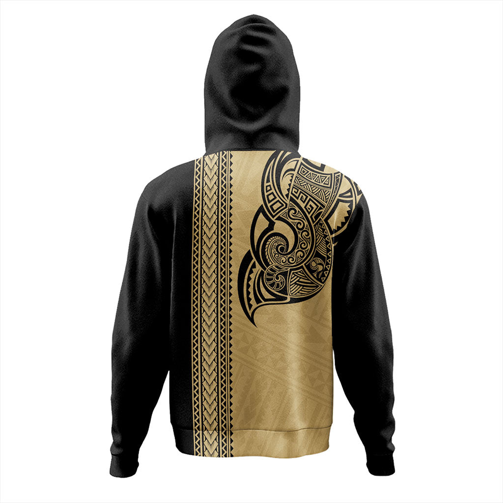 Tonga Hoodie Polynesia Tribal Tattoo Gold-Myprintsy