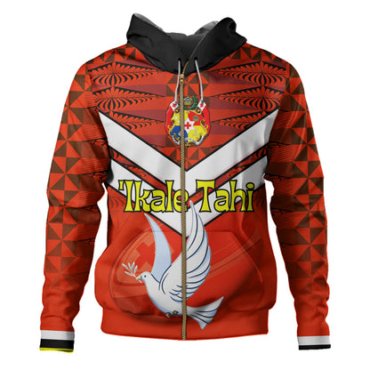 Tonga Hoodie Tonga Tradition Patterns With Rugby Ball-Myprintsy