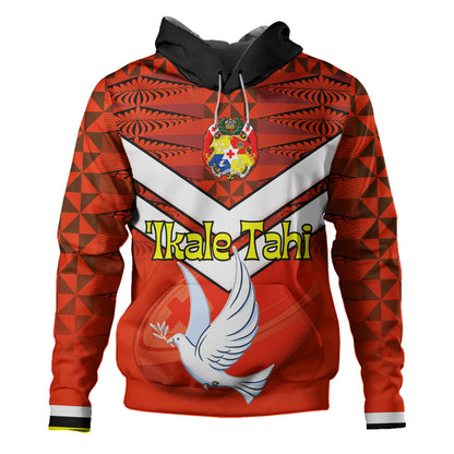 Tonga Hoodie Tonga Tradition Patterns With Rugby Ball-Myprintsy
