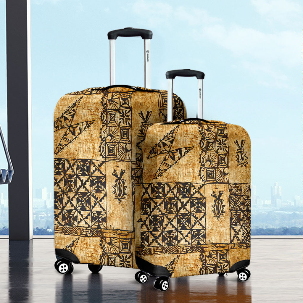 Tonga Luggage Cover Tapa Cloth Vintage-Myprintsy