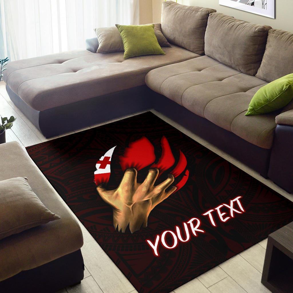Tonga Personalised Area Rug - Tonga In Me (Red)-Myprintsy