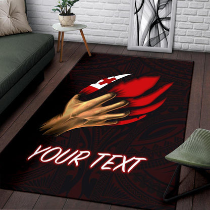 Tonga Personalised Area Rug - Tonga In Me (Red)-Myprintsy