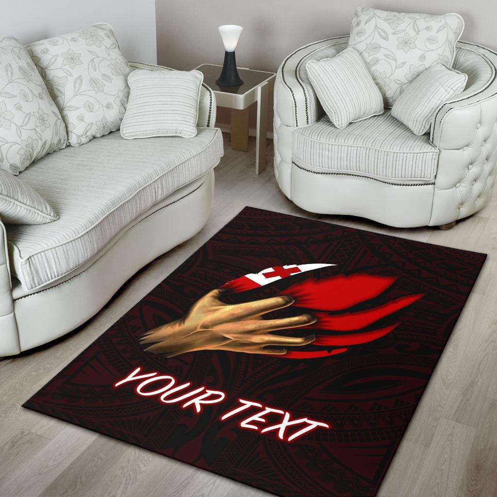 Tonga Personalised Area Rug - Tonga In Me (Red)-Myprintsy