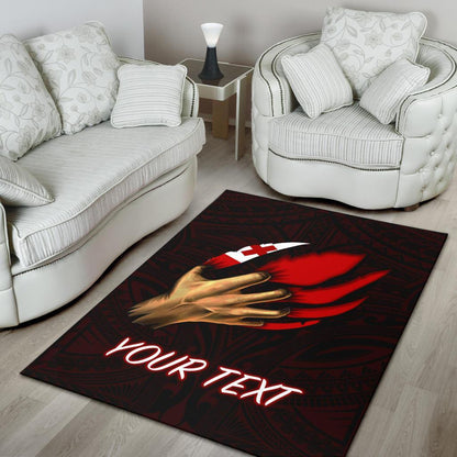 Tonga Personalised Area Rug - Tonga In Me (Red)-Myprintsy