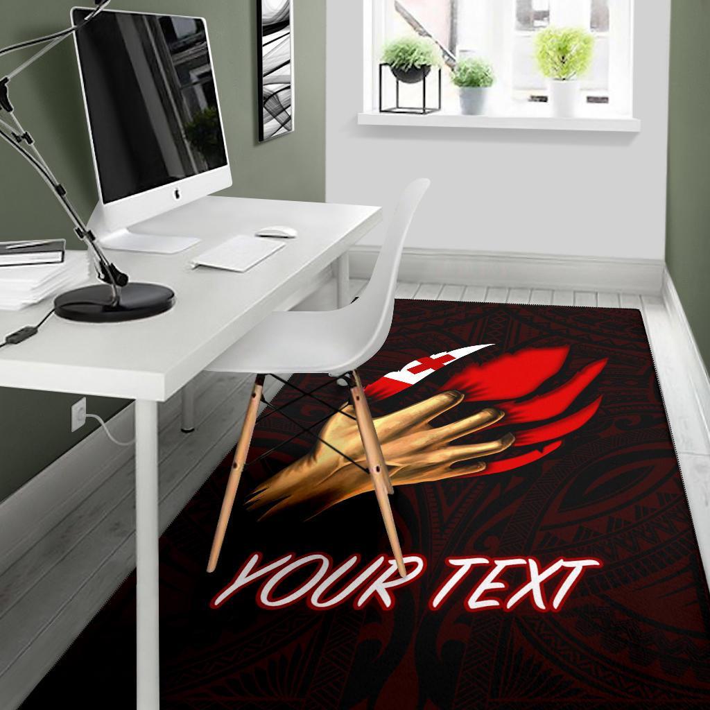 Tonga Personalised Area Rug - Tonga In Me (Red)-Myprintsy