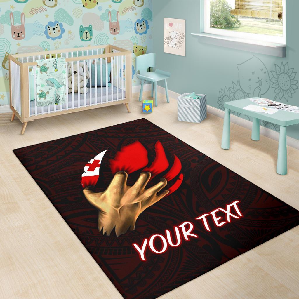 Tonga Personalised Area Rug - Tonga In Me (Red)-Myprintsy