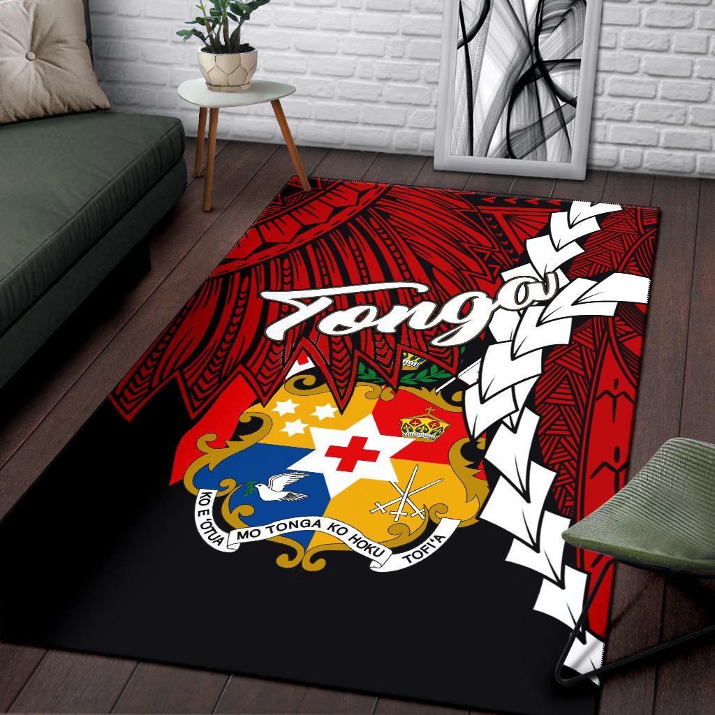 Tonga Polynesian Are Rug - Tribal Wave Tattoo Flag Color-Myprintsy