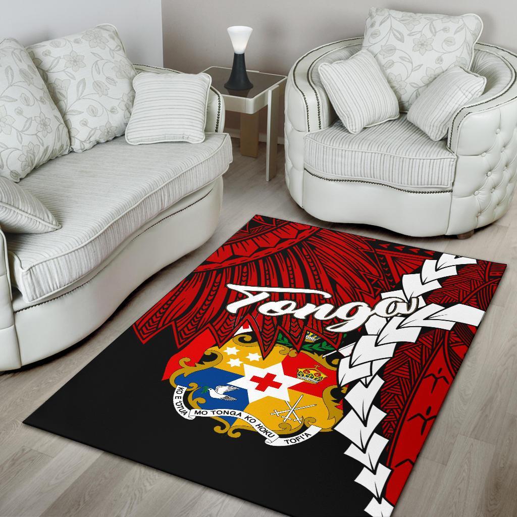 Tonga Polynesian Are Rug - Tribal Wave Tattoo Flag Color-Myprintsy