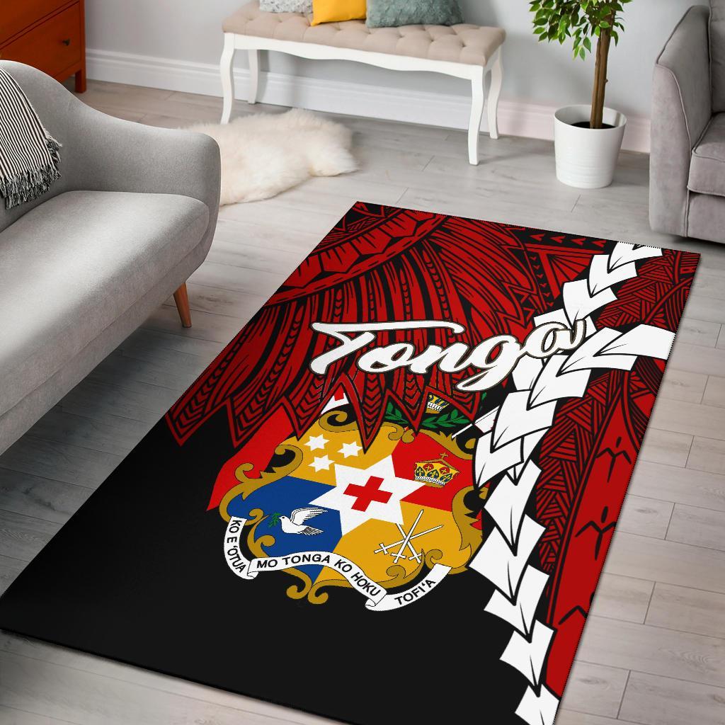 Tonga Polynesian Are Rug - Tribal Wave Tattoo Flag Color-Myprintsy