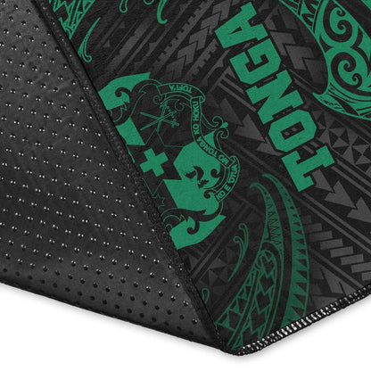Tonga Polynesian Area Rug - Green Tribal Wave-Myprintsy