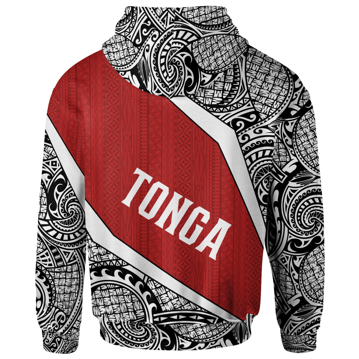 Tonga Polynesian Hoodie - Tonga Coat Of Arms Polynesian Tattoo-Myprintsy