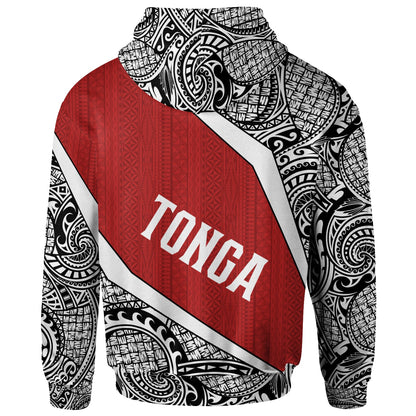 Tonga Polynesian Hoodie - Tonga Coat Of Arms Polynesian Tattoo-Myprintsy