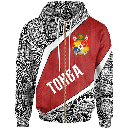 Tonga Polynesian Hoodie - Tonga Coat Of Arms Polynesian Tattoo-Myprintsy