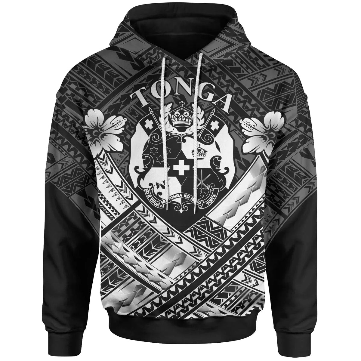Tonga Polynesian Hoodie - Tonga White Seal Camisole Hibiscus Style-Myprintsy