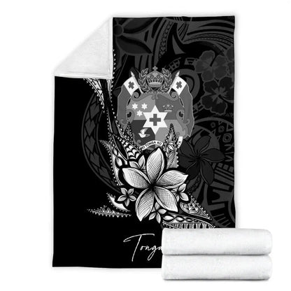 Tonga Premium Blanket - Fish With Plumeria Flowers Style-Myprintsy