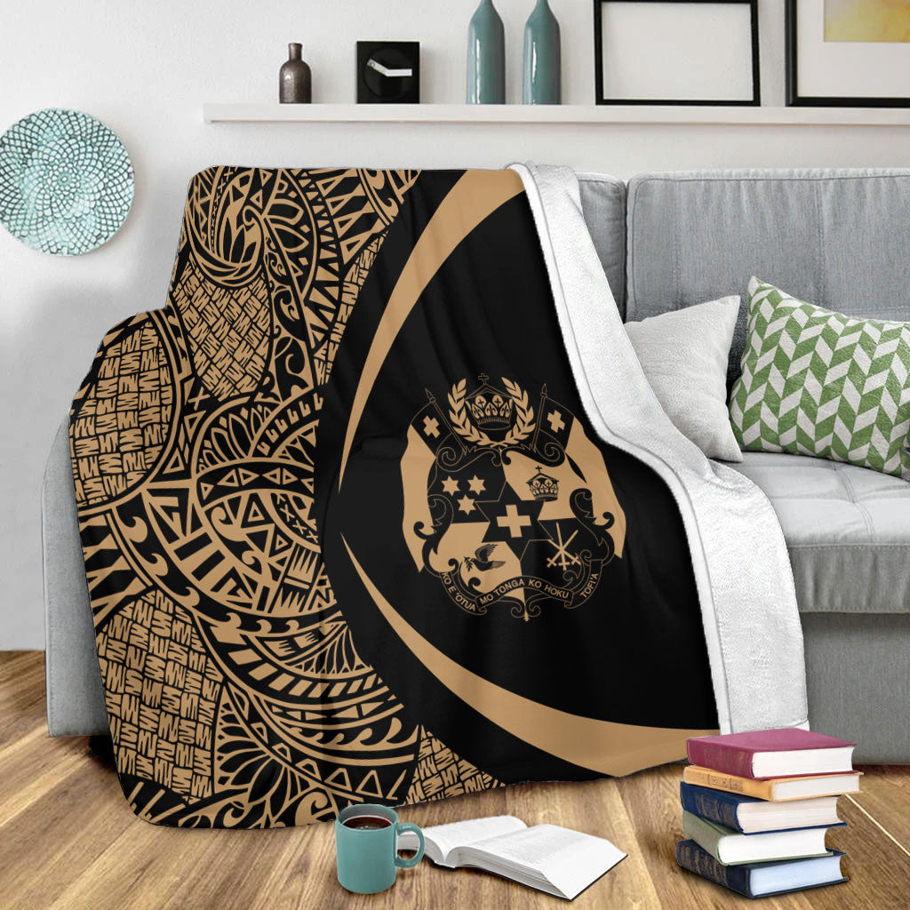 Tonga Premium Blanket Lauhala Gold Circle Style-Myprintsy