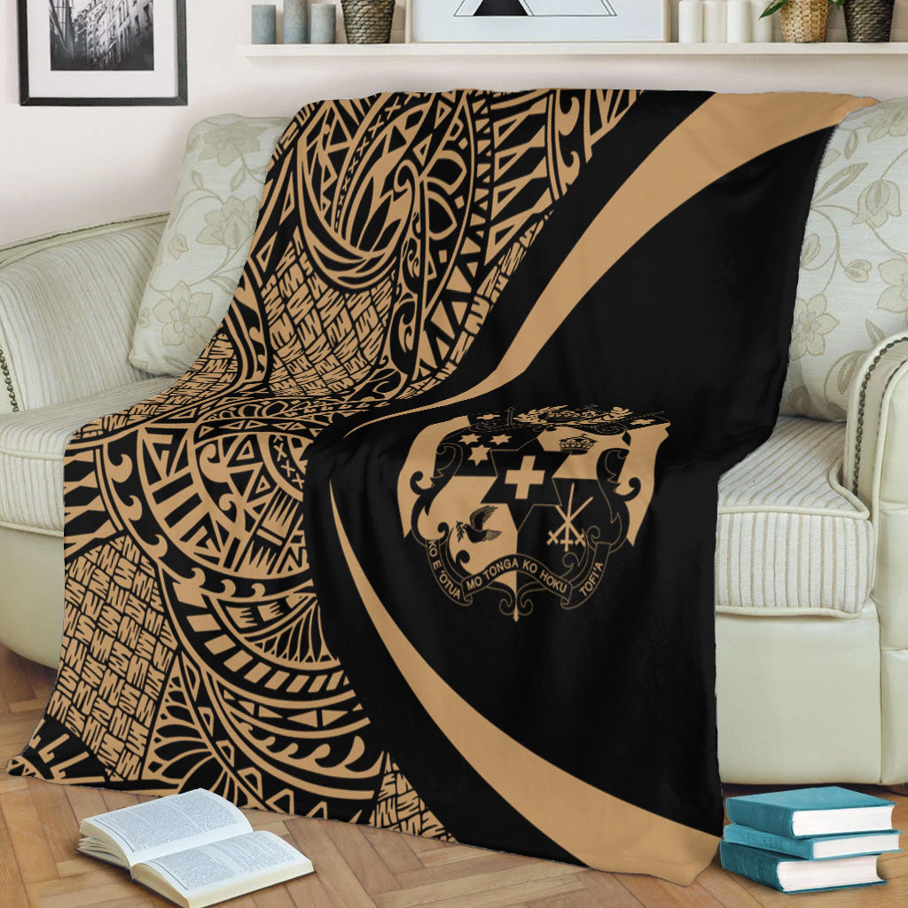 Tonga Premium Blanket Lauhala Gold Circle Style-Myprintsy