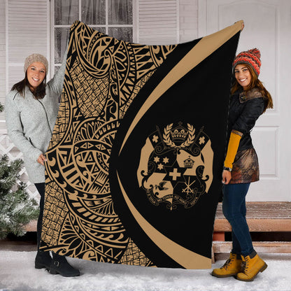 Tonga Premium Blanket Lauhala Gold Circle Style-Myprintsy