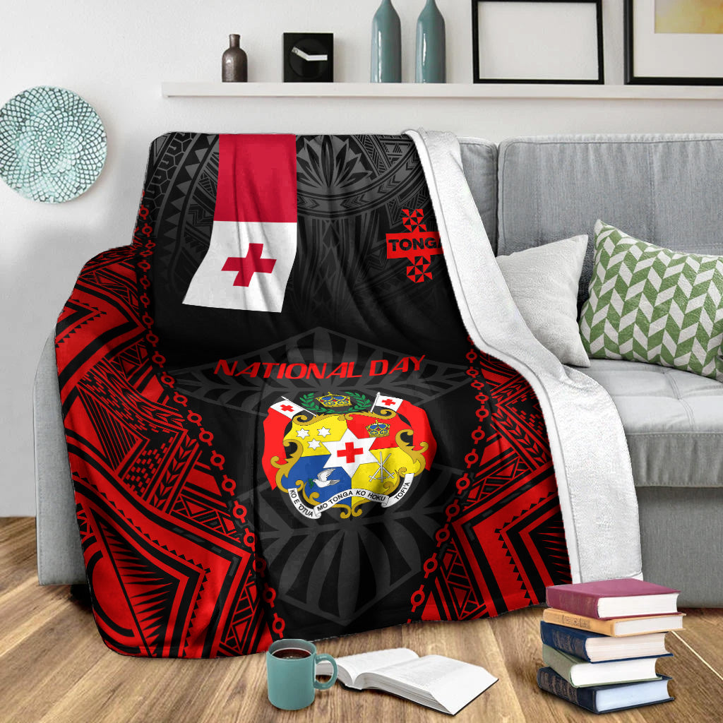 Tonga Premium Blanket - National Day Tonga Polynesian-Myprintsy