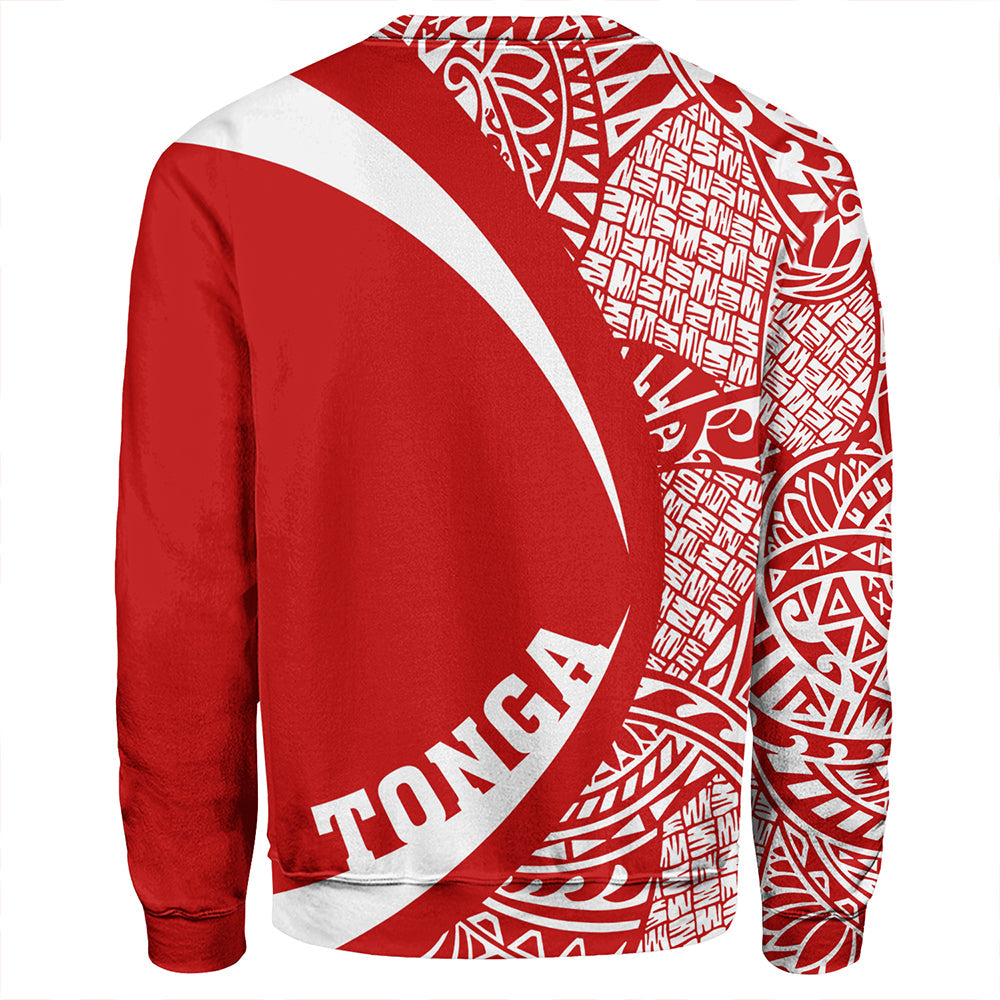 Tonga Sweatshirt Coat Of Arm Lauhala Circle-Myprintsy