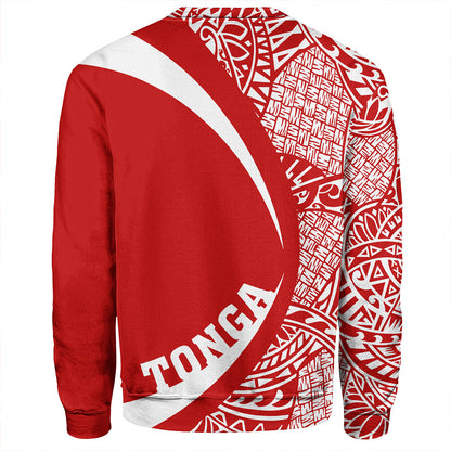 Tonga Sweatshirt Coat Of Arm Lauhala Circle-Myprintsy