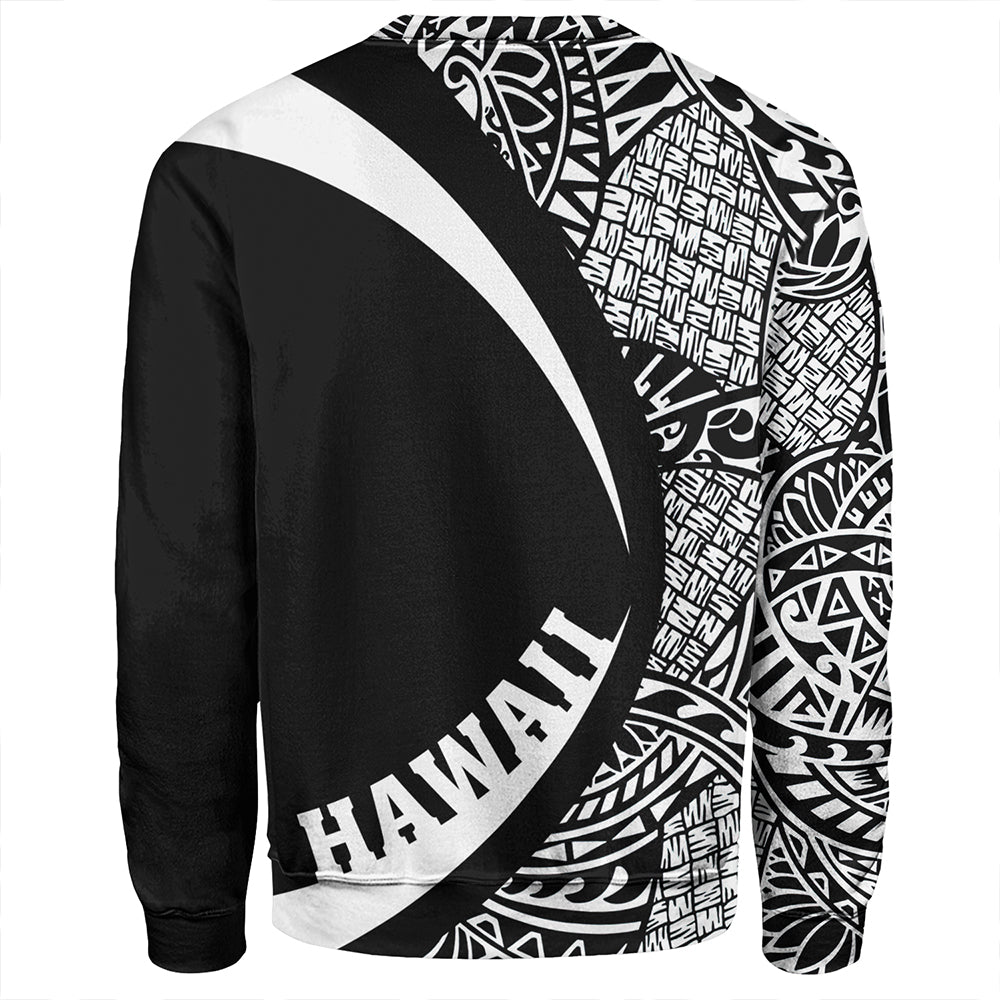 Tonga Sweatshirt Coat Of Arm Lauhala White Circle-Myprintsy