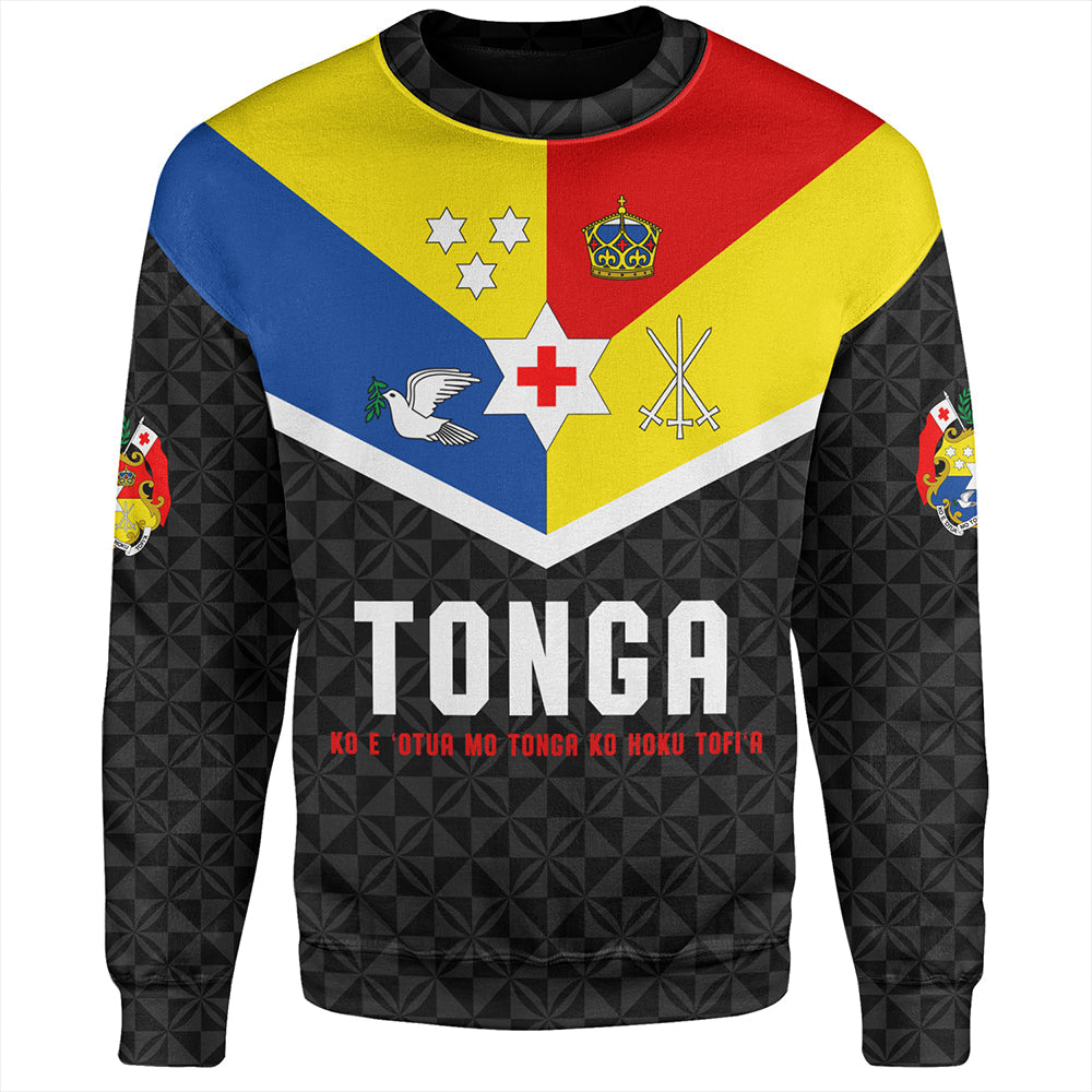 Tonga Sweatshirt Custom Coat Of Arm Sport Style-Myprintsy