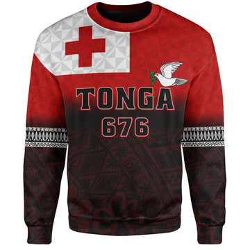 Tonga Sweatshirt Kingdom Crest 676 Island Pride-Myprintsy
